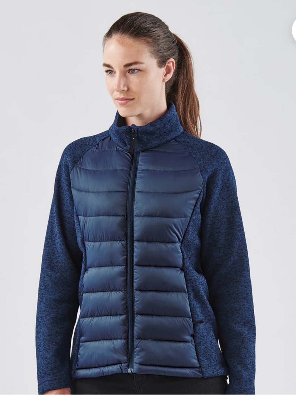 Stormtech BRX-1W Narvik Hybrid Jacket Women’s Small Blue Full Zip Quilted Coat